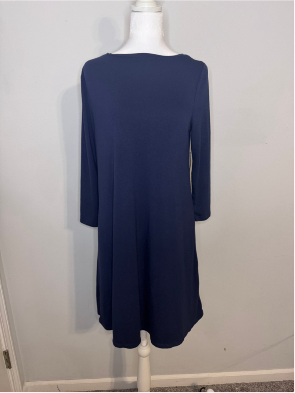 Women's Amazon Essentials Long Sleeve Dress Navy Size S